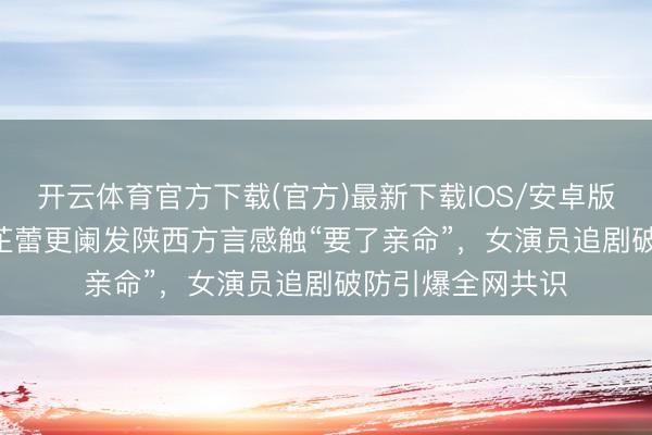 开云体育官方下载(官方)最新下载IOS/安卓版/手机版APP 辛芷蕾更阑发陕西方言感触“要了亲命”，女演员追剧破防引爆全网共识